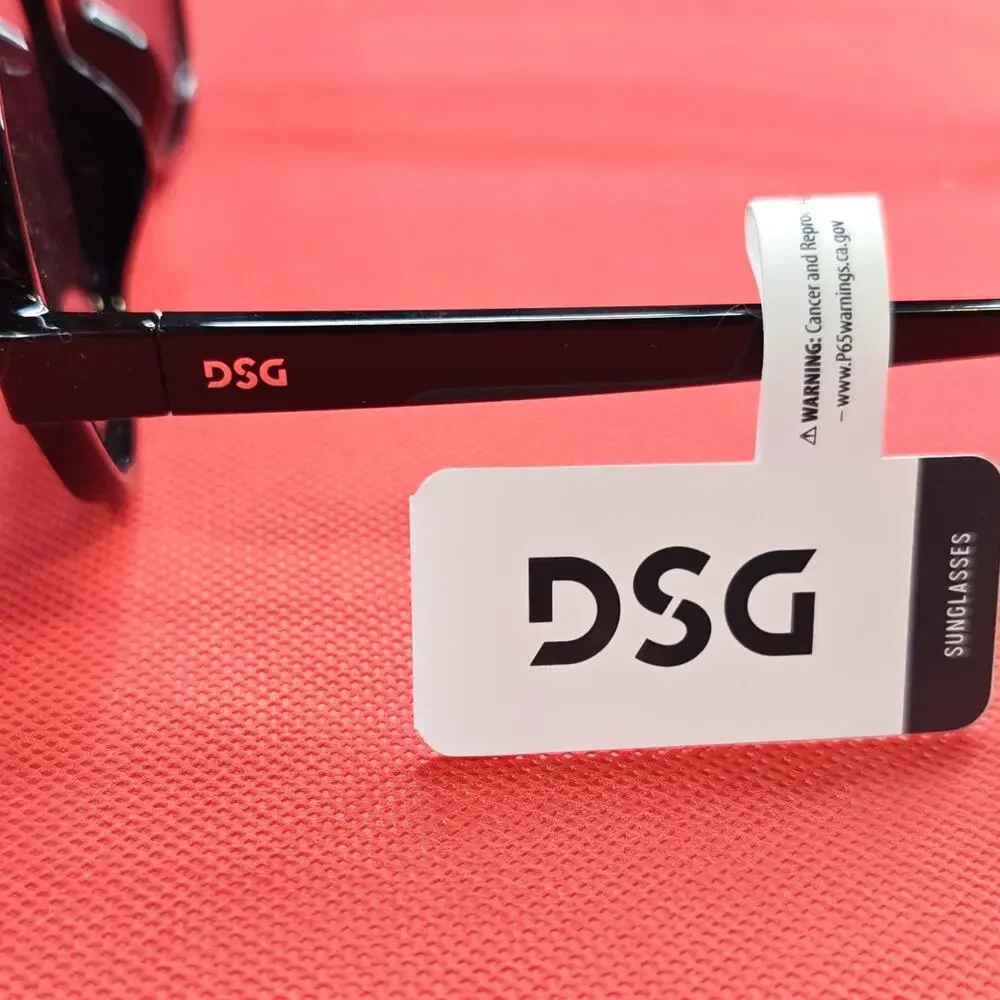 DSG DSGSUN2629 Men's Round Aviator Sunglasses Black Frame/Black Tinted Lens